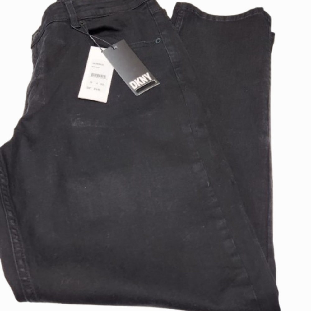 NEW DKNY Bedford Men's Slim Fit Straight Leg Black Rinse Denim Jeans (36x32) - Picture 6 of 16